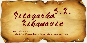 Vilogorka Kikanović vizit kartica